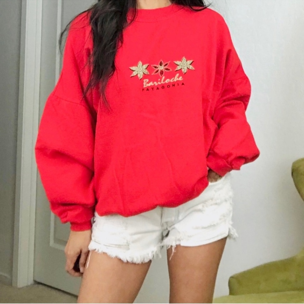 Vintage Bariloche Patagonia Sweatshirt Crewneck Red Size Large